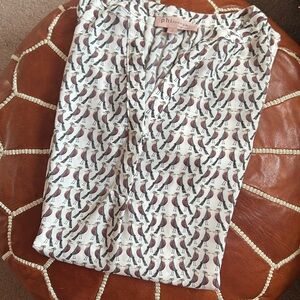 Philosophy Woodpecker Sleeveless Popover Blouse